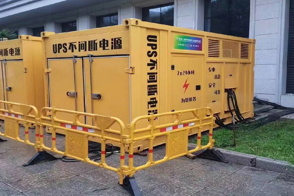 石林发电机租赁施工现场