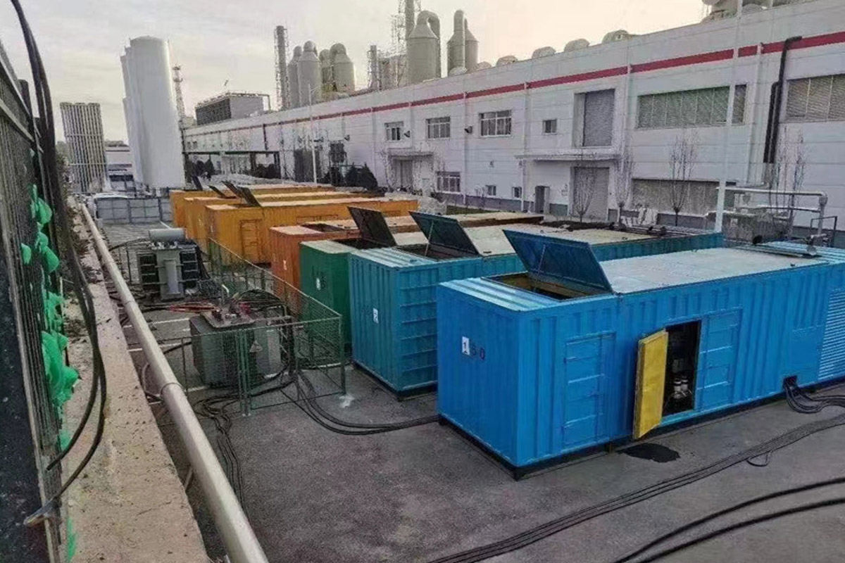 石林发电机租赁施工现场